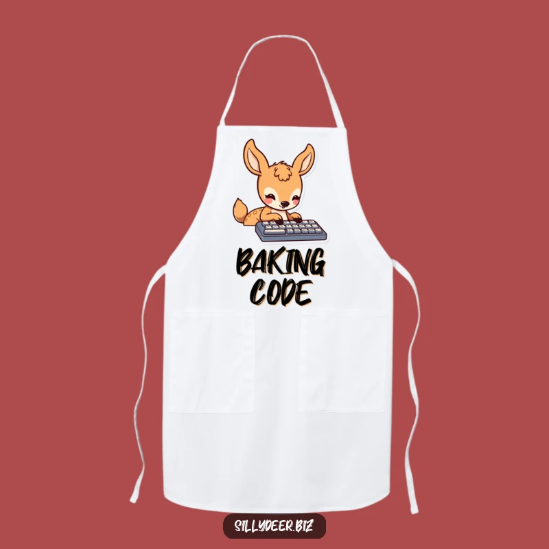 Funny Kawaii Deer Apron: Cute Kitchen Helper, Cooking Gift