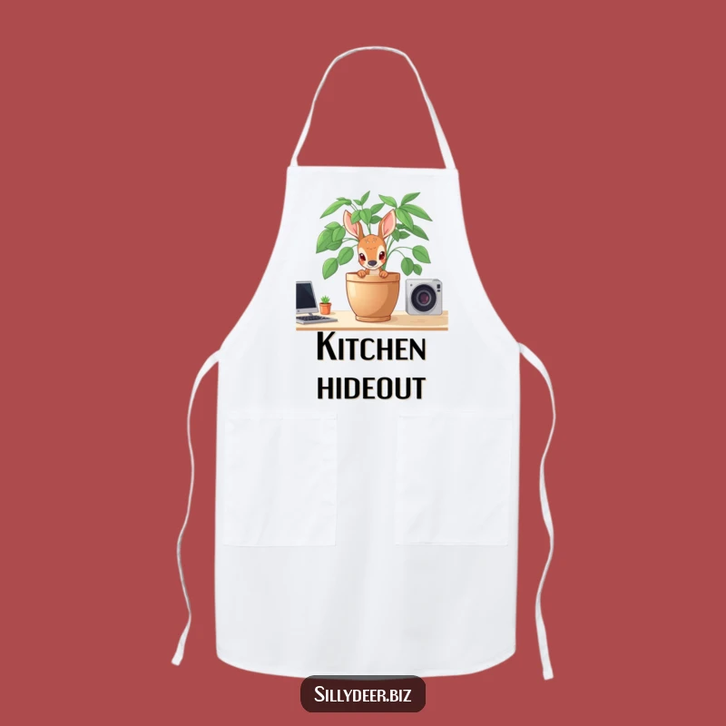 Funny Shy Deer Apron: Cook with Gentle Charm and Woodland Whimsy