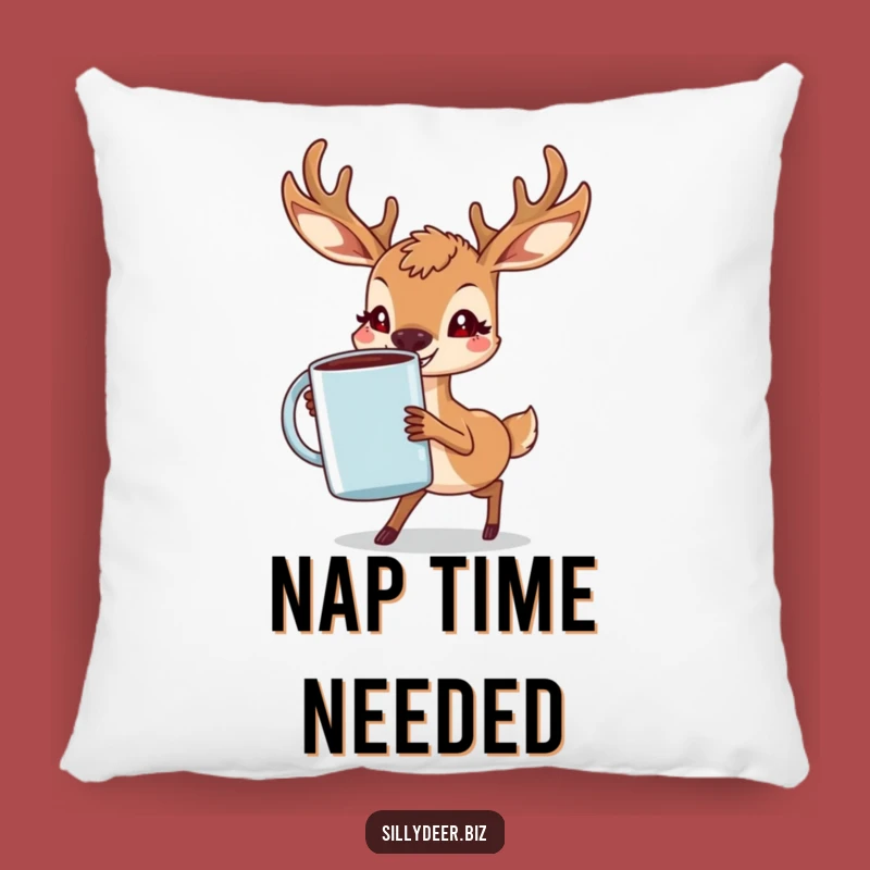 Cozy Funny Deer Coffee Pillow: Soft Comfort for Your Morning Caffeine Companion