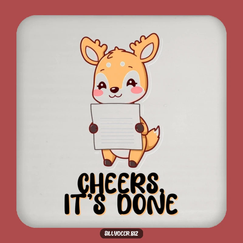 Funny Kawaii Deer Coasters: Cheerful Document Holders, Party Gift