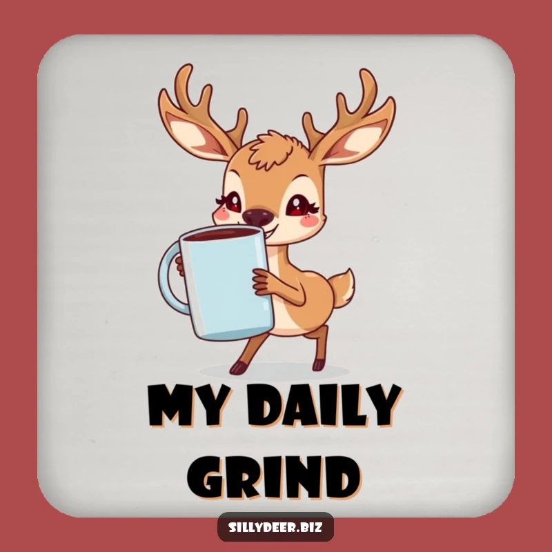 Funny Deer Coffee Coaster Set: Protect Surfaces with Determined Animal Charm