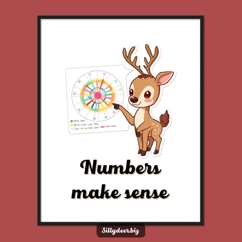 Funny Deer Chart Poster: Motivational Wall Art for Data Enthusiasts