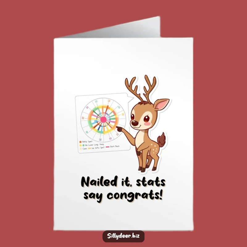 Free Printable Smart Deer Congratulations Card: Celebrate Achievements with Data!