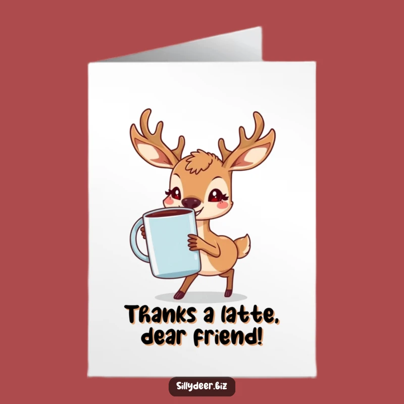 Free Printable Deer Thank You Card: Espresso Your Gratitude with a Funny Design