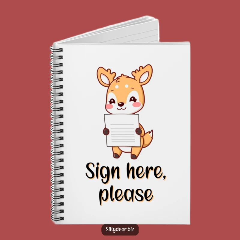 Funny Kawaii Deer Notebook: Cheerful Task Journal, Cute Gift