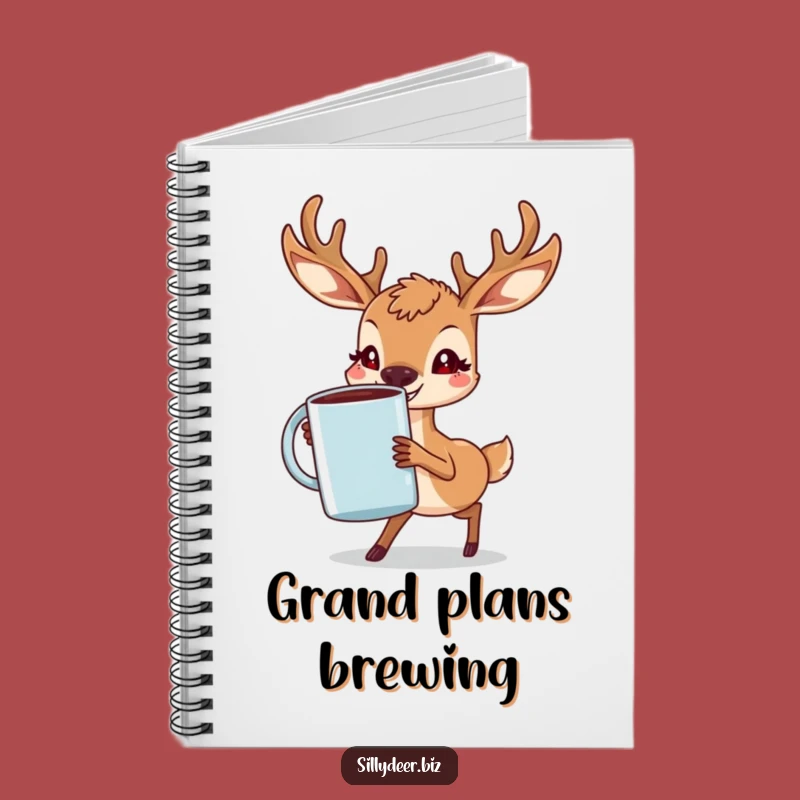 Funny Deer Coffee Notebook: Jot Down Ideas with a Determined Coffee Lover