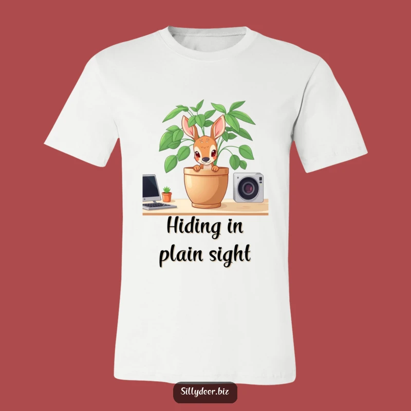 Funny Shy Deer T-Shirt: Wearable Introvert Charm for Gentle Souls